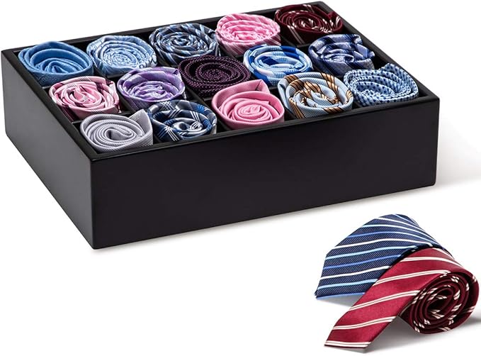 A box to organize ties