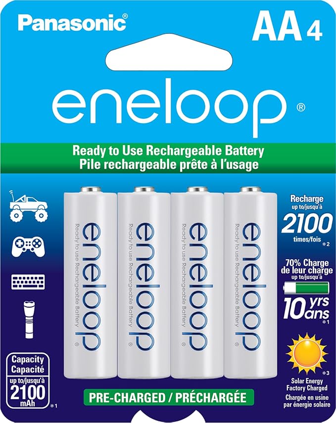 A pack of rechargable batteries